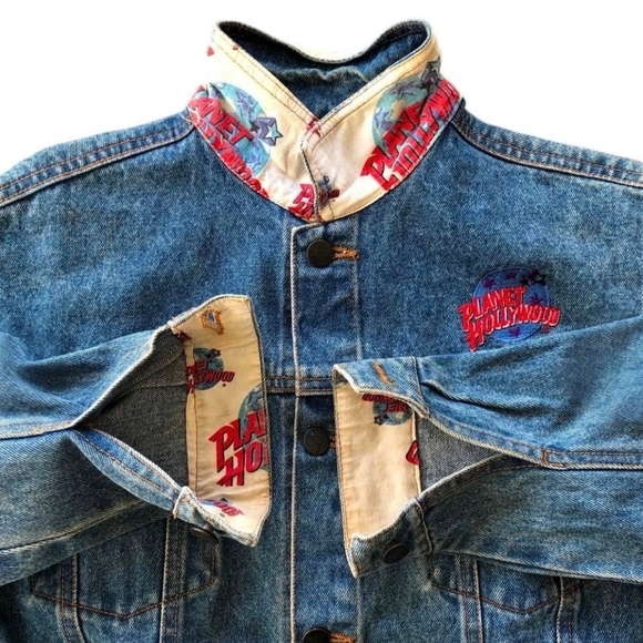 Planet Hollywood 1991 Denim Jean Jacket Vintage - Picture 3 of 7